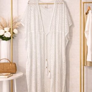Elegant White Lace Cover-Up